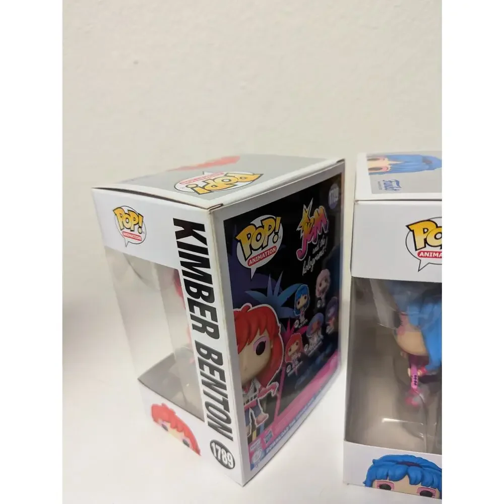 Funko Pop Jem and the Holograms Aja Leith 1787 Kimber Benton 1789 figures in box